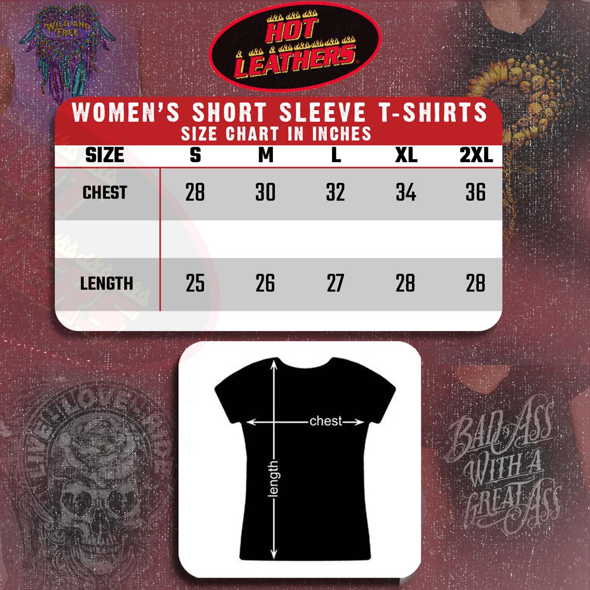 Hot Leathers Ladies Burnout Sunflower T-Shirt GLC1587 - Image 3