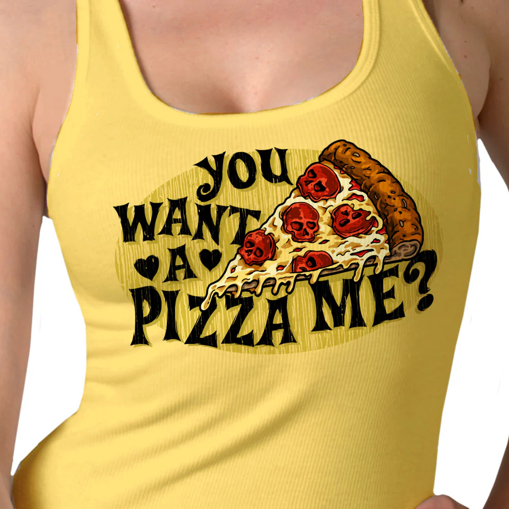Hot Leathers Ladies Pizza Me Tank Top Shirt GLC2586 - Image 2