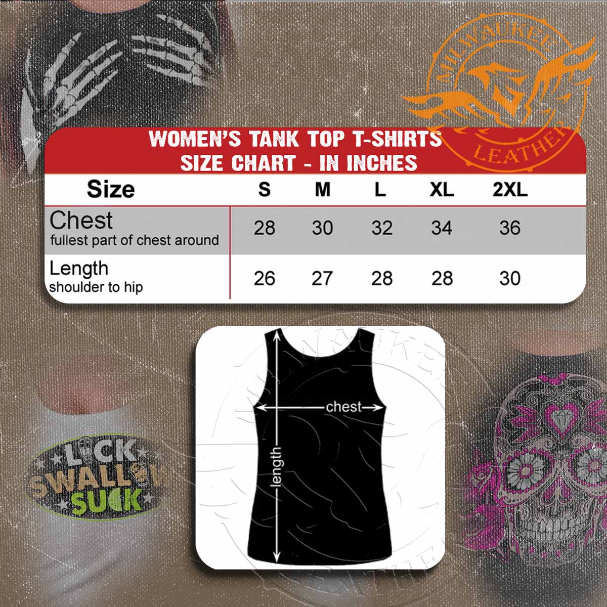 Hot Leathers Ladies Stem Skull Tank Top Shirt GLC2583 - Image 3