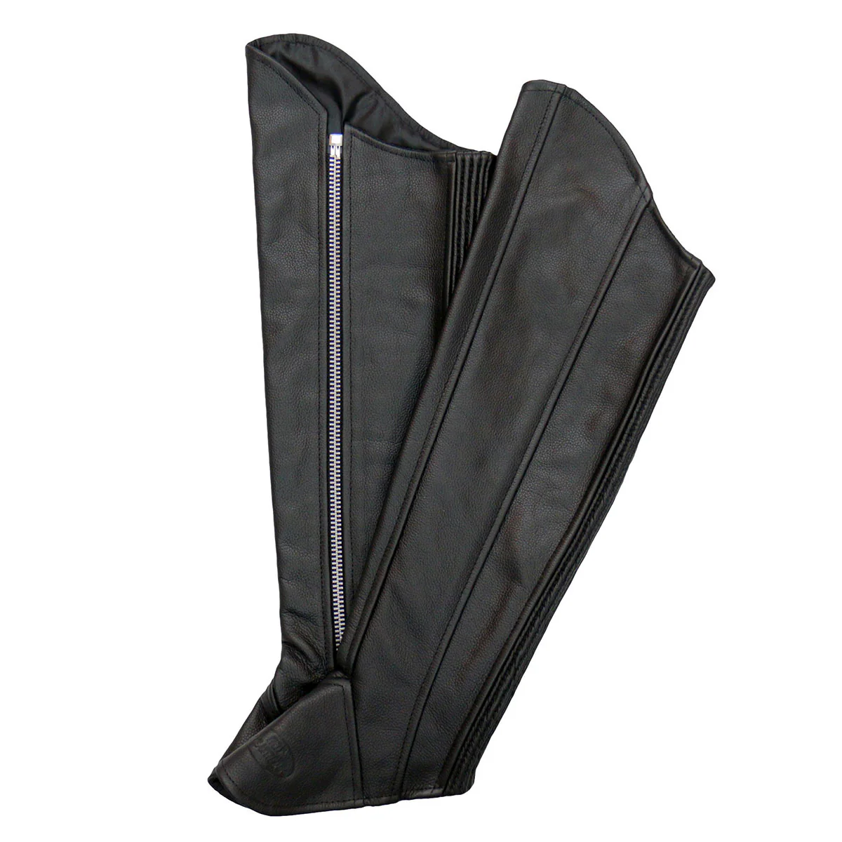 Hot Leathers LCU1002 Women's Black Lambskin Leather Side Zip Leggings - Image 2