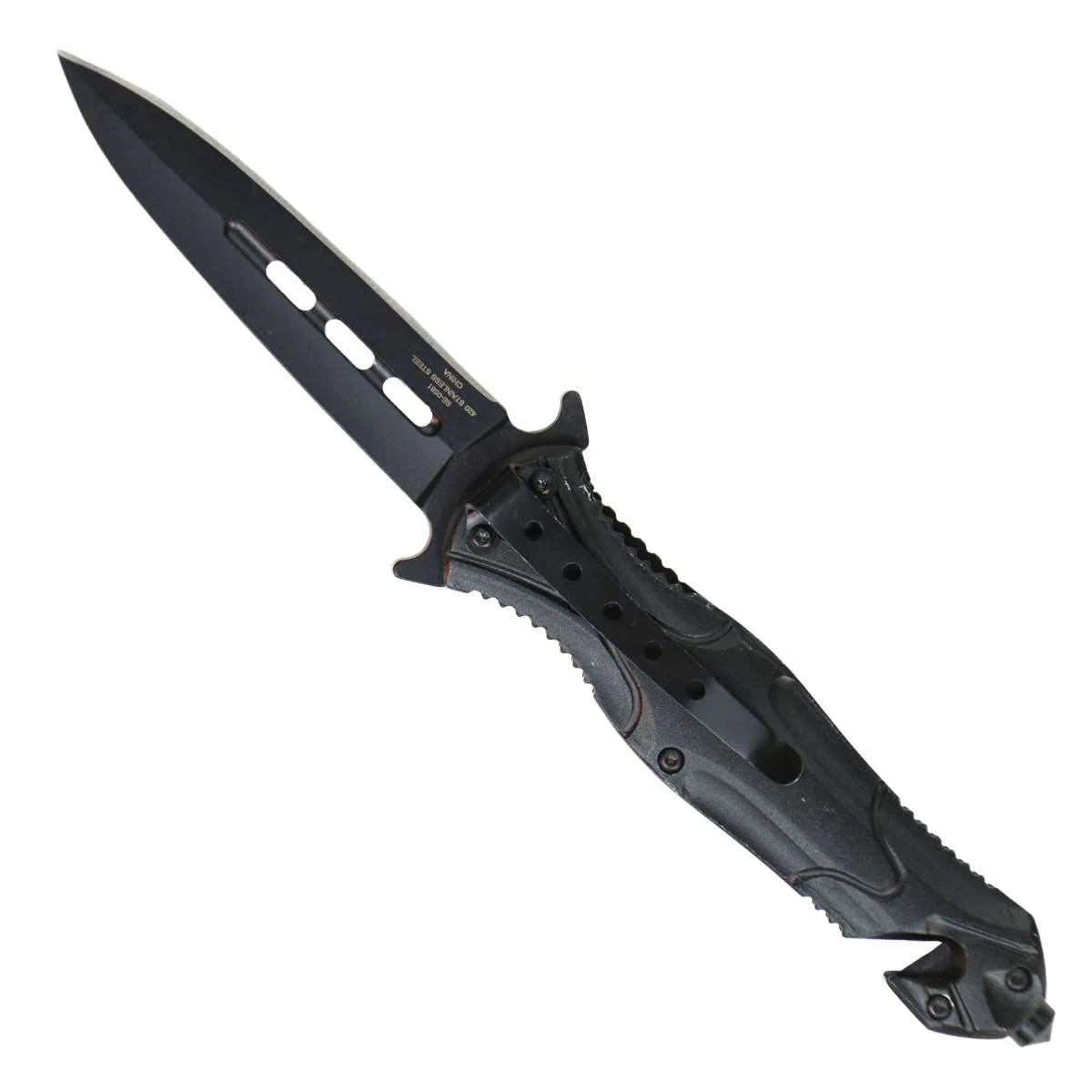 Hot Leathers Leaf Shape Matte Tactical Knife KNA1164 - Image 3