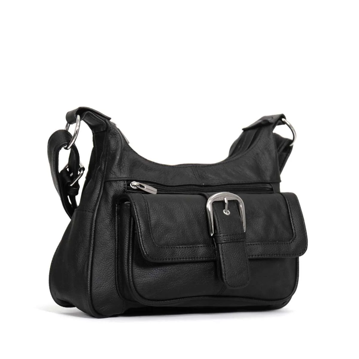 Hot Leathers Leather Purse With Front Buckle Pocket PUA1159 - Image 2