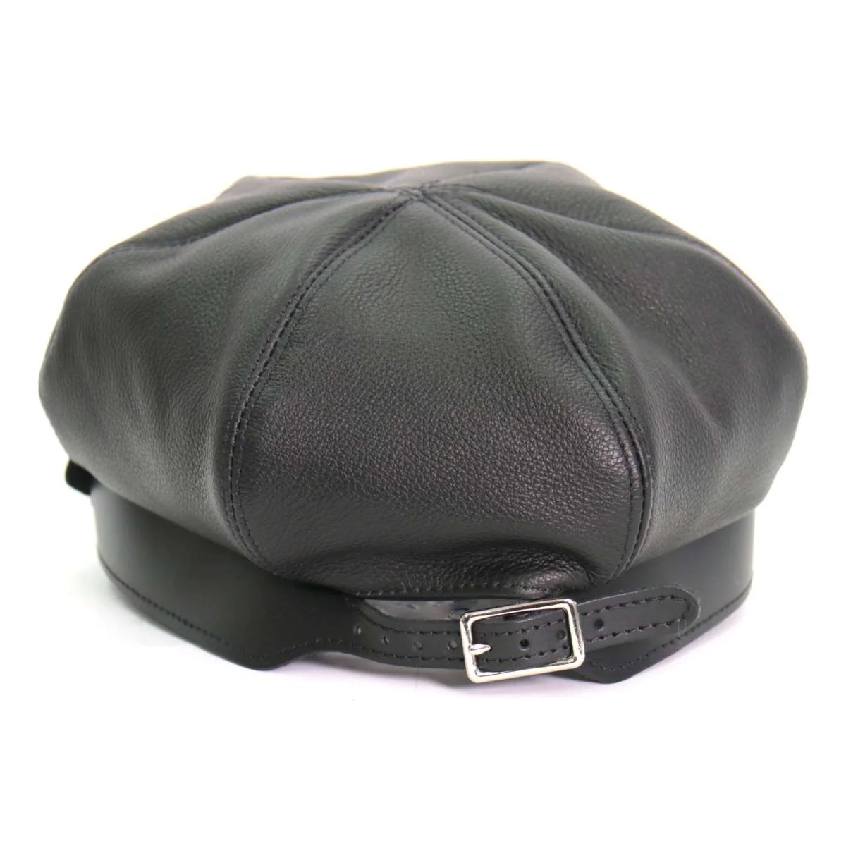 Hot Leathers Leather Section Pie Top Leather Cap LHA2006 - Image 5