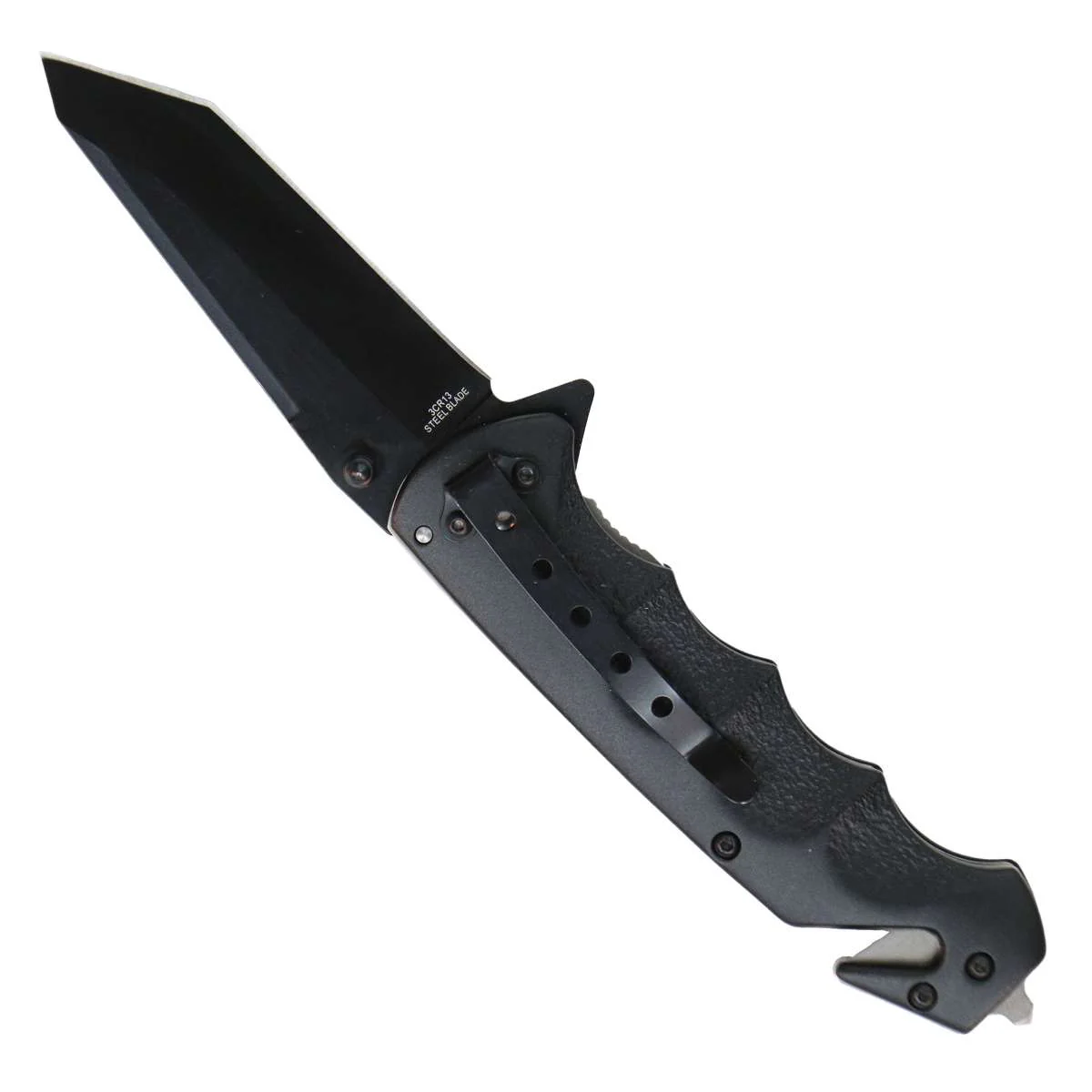 Hot Leathers Matte Black Tanto Blade KNA1160 - Image 3