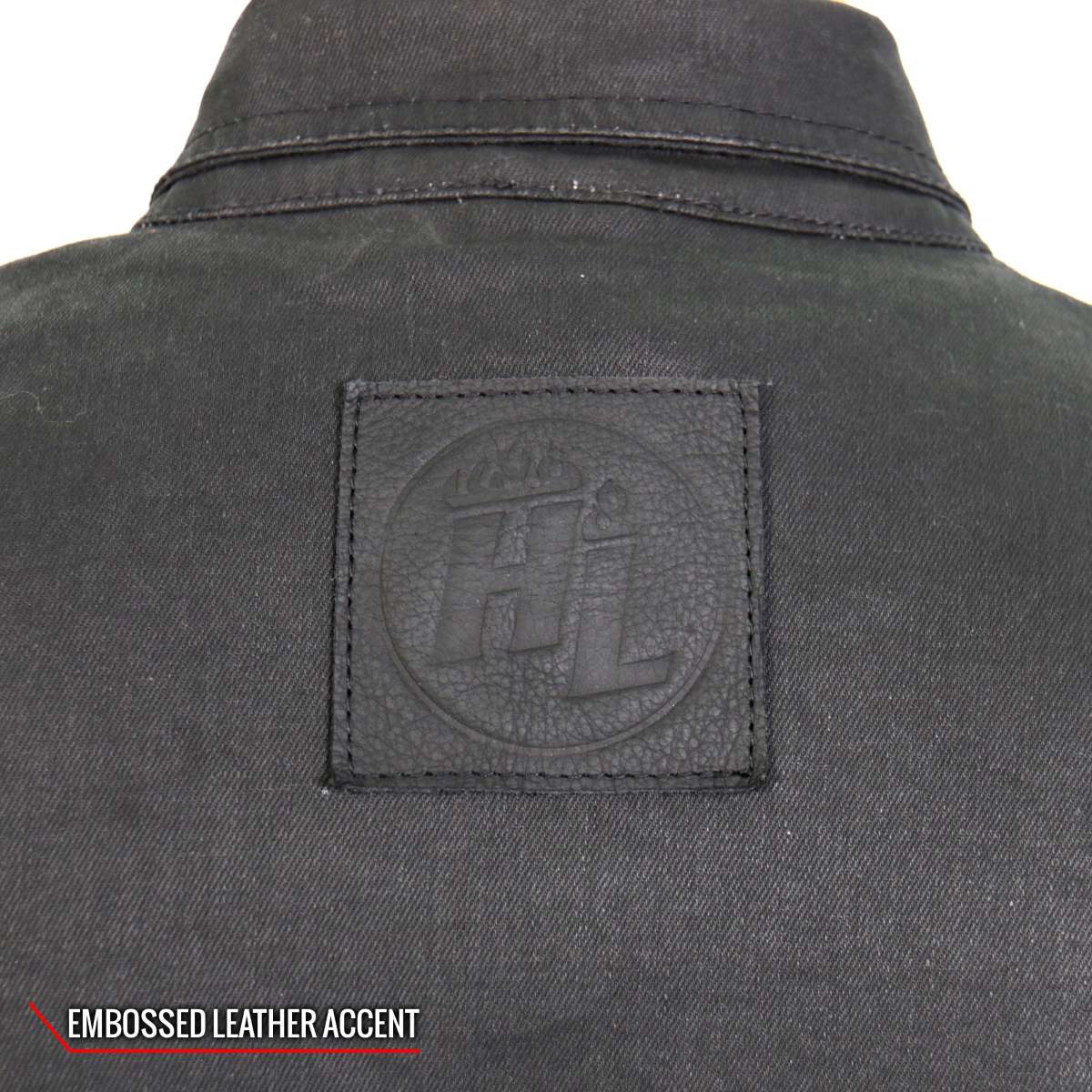 Hot Leathers JKM6003 Men's Black Waxed Cotton Concealed Carry Motorcycle Casual Shirt Jacket - Image 10