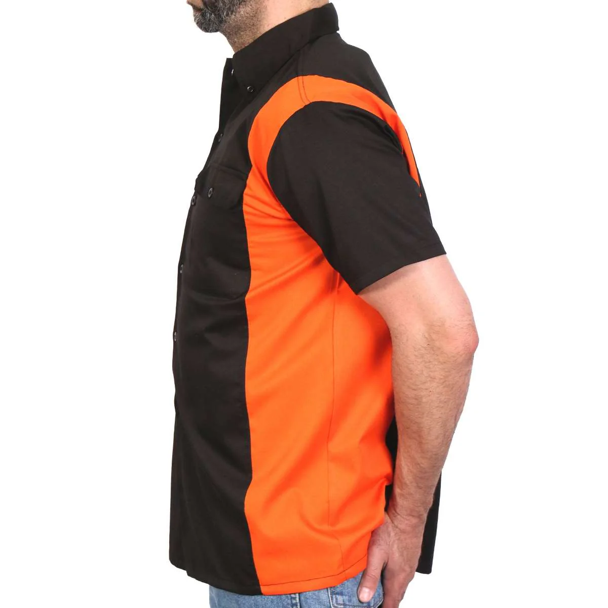 Hot Leathers GMM1003 Men's Mechanics 2-Tone Sides Button Up Heavy-Duty Work Shirt for | Classic Mechanic Work Shirt - Image 5