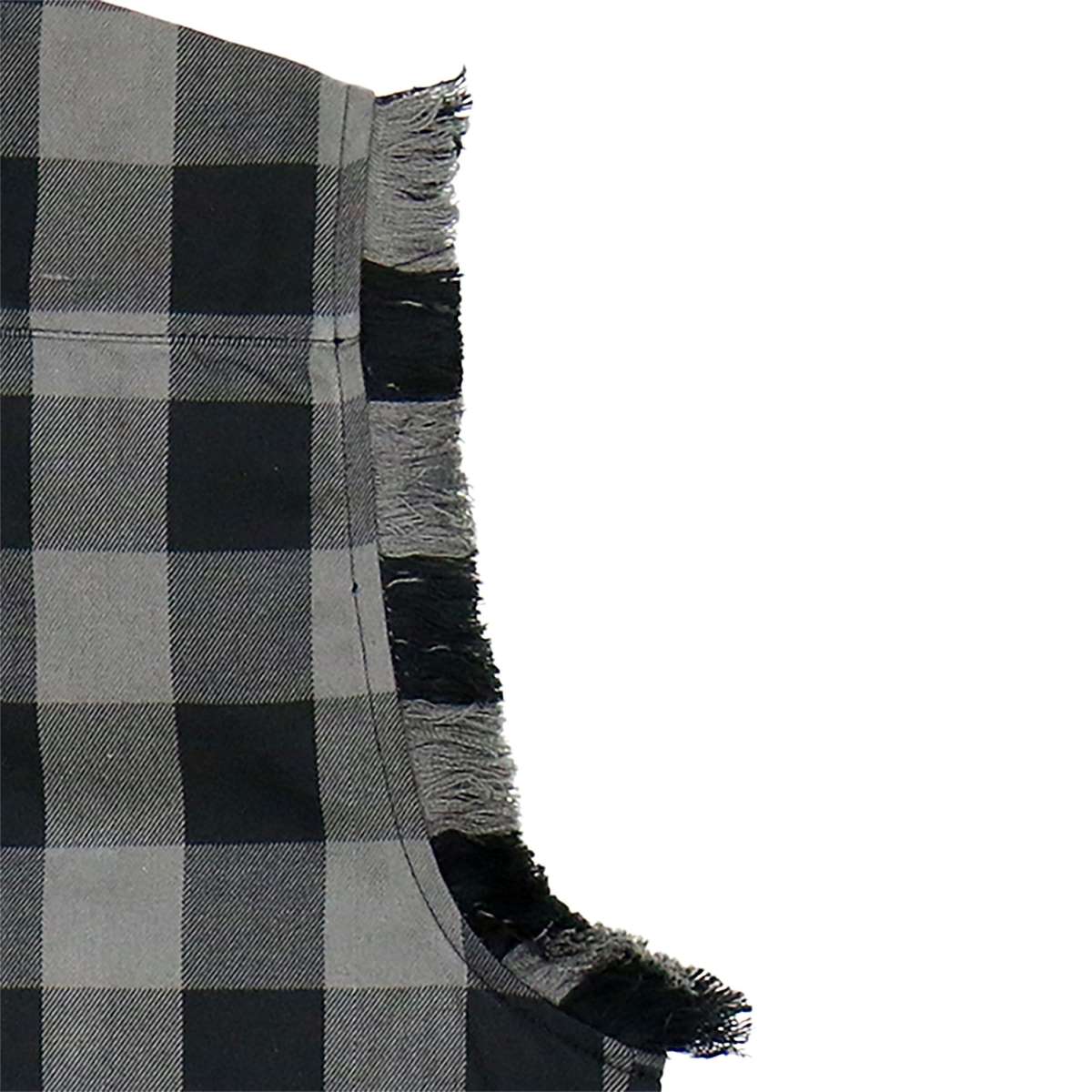 Hot Leathers FLM5203 Men's Sleeveless Fringe Grey and Black Flannel Shirt - Image 5