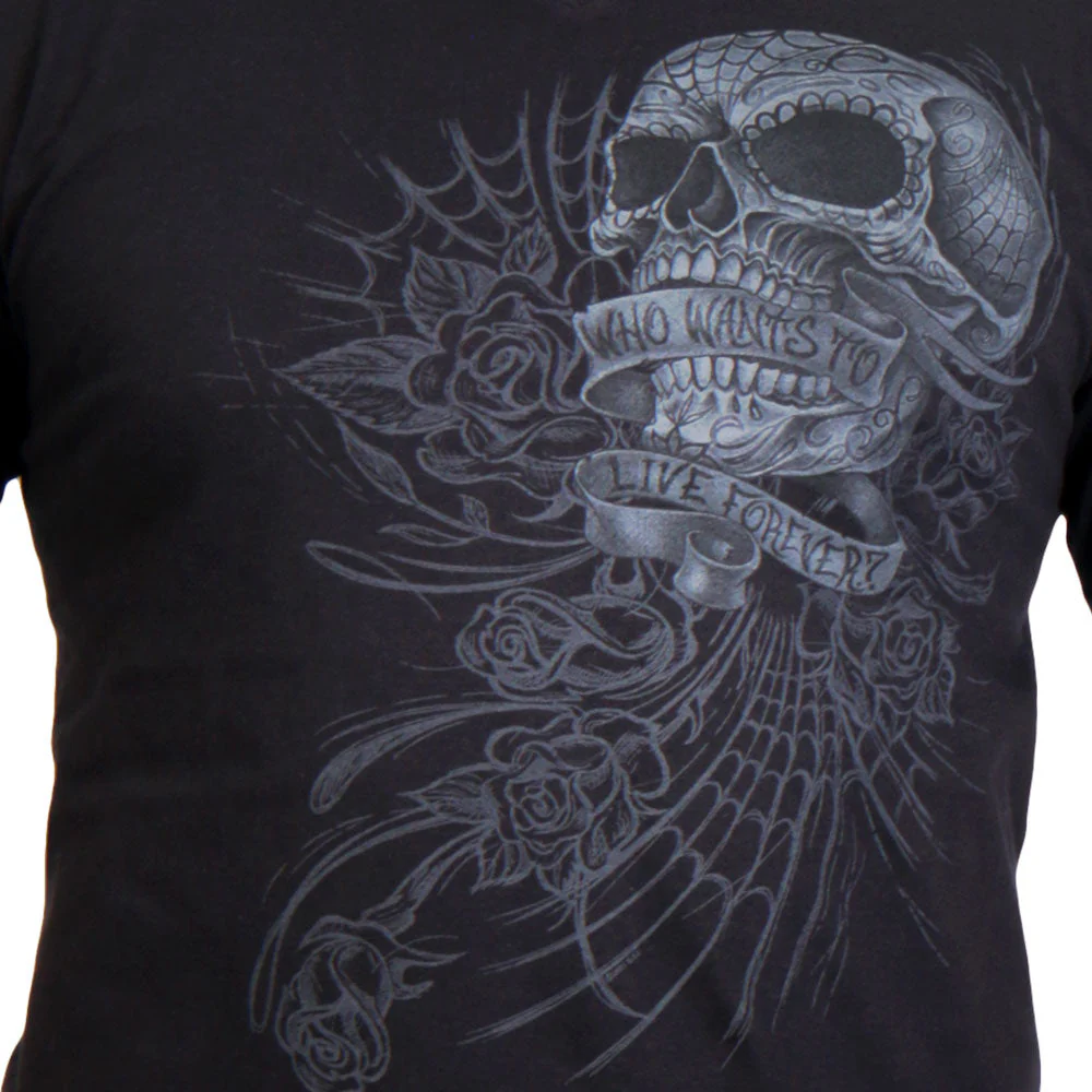 Hot Leathers Men's Sweet Demise V-Neck T-Shirt GMS1500 - Image 2