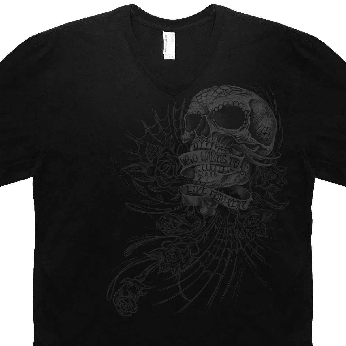 Hot Leathers Men's Sweet Demise V-Neck T-Shirt GMS1500 - Image 4