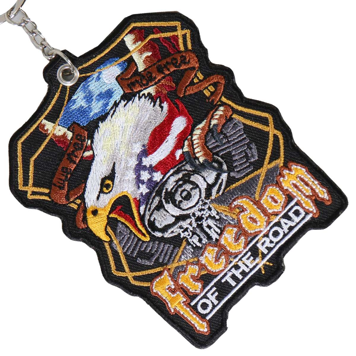 Hot Leathers Midnight Eagle Embroidered Key Chain KCH1018 - Image 2