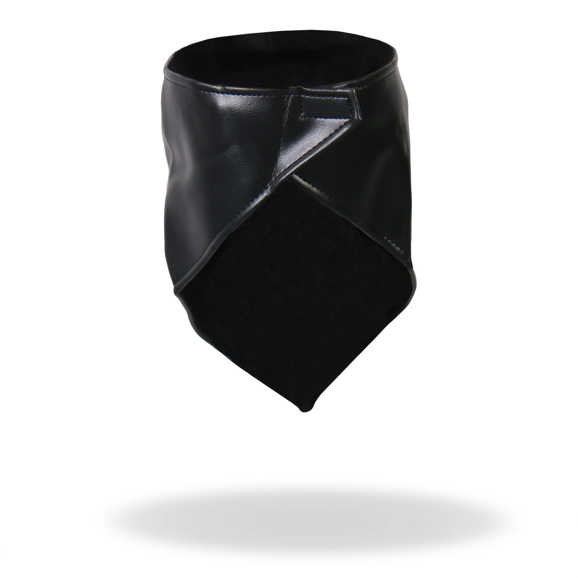 Hot Leathers NWL1004 Black Leather Skull Neck Warmer with Fleece Lining - Image 4