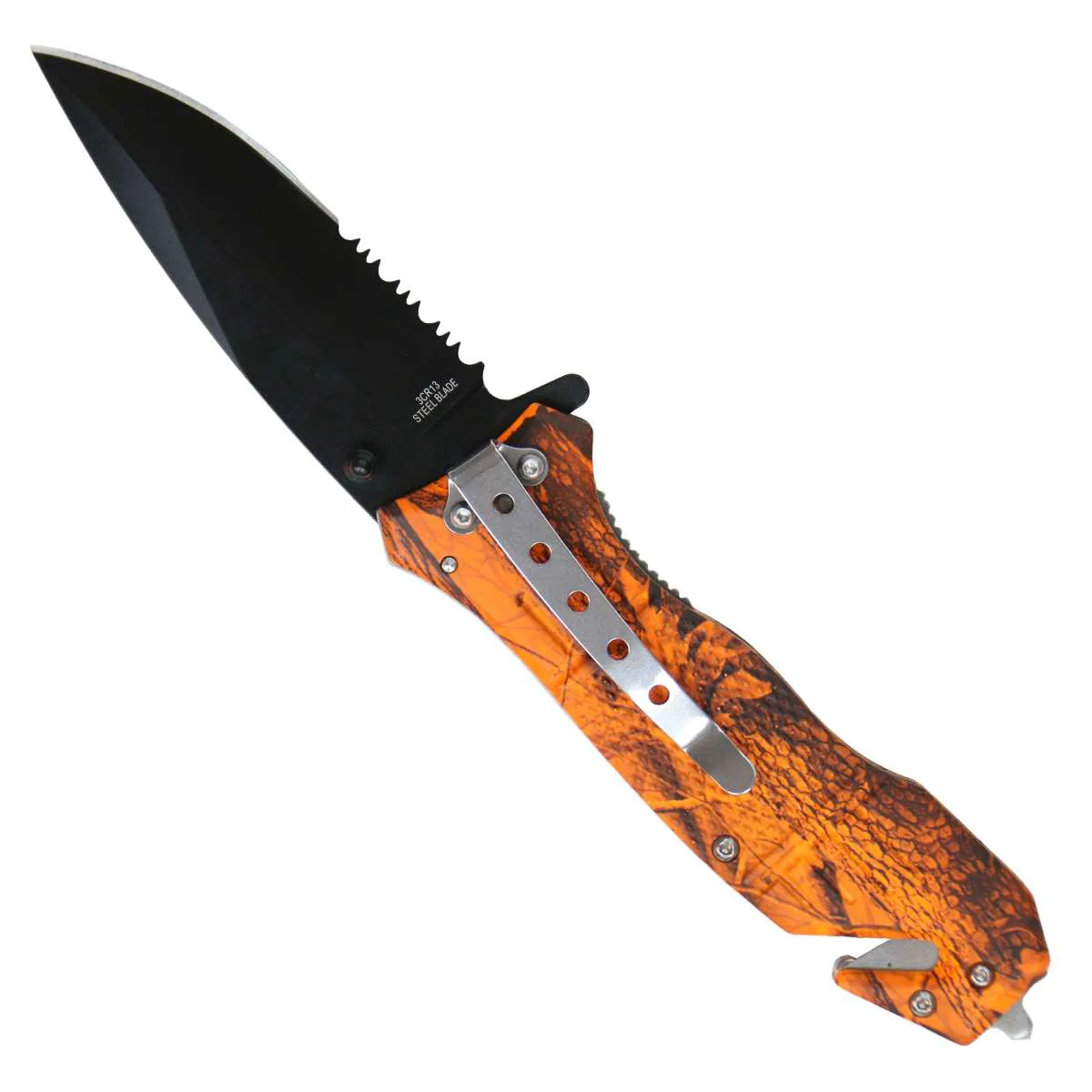 Hot Leathers Orange Wood Grain Camo Knife KNA1163 - Image 3