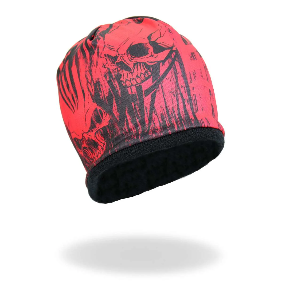 Hot Leathers Over The Top Skull Beanie KHC1016 - Image 3