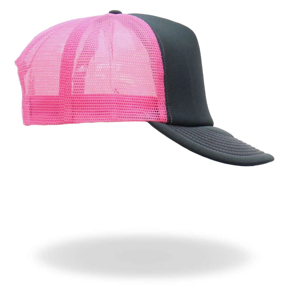 Hot Leathers Pink And Black Trucker Hat Skeleton Hand GSH1053 - Image 5
