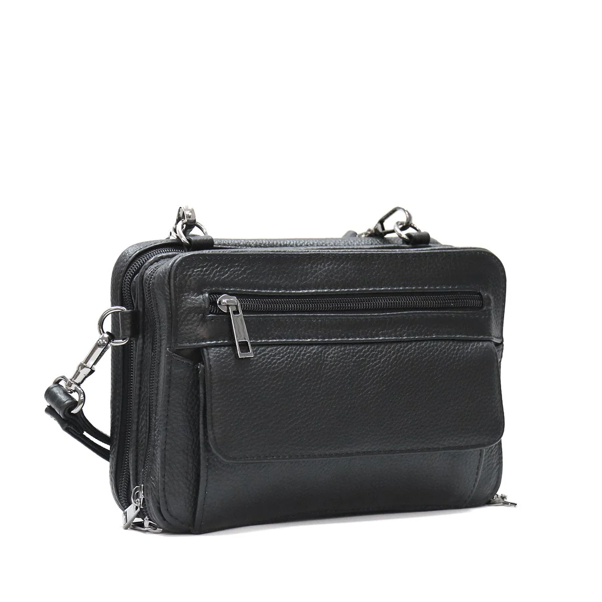 Hot Leathers PUA1175 Black Leather Small Concealment Crossbody Purse - Image 2