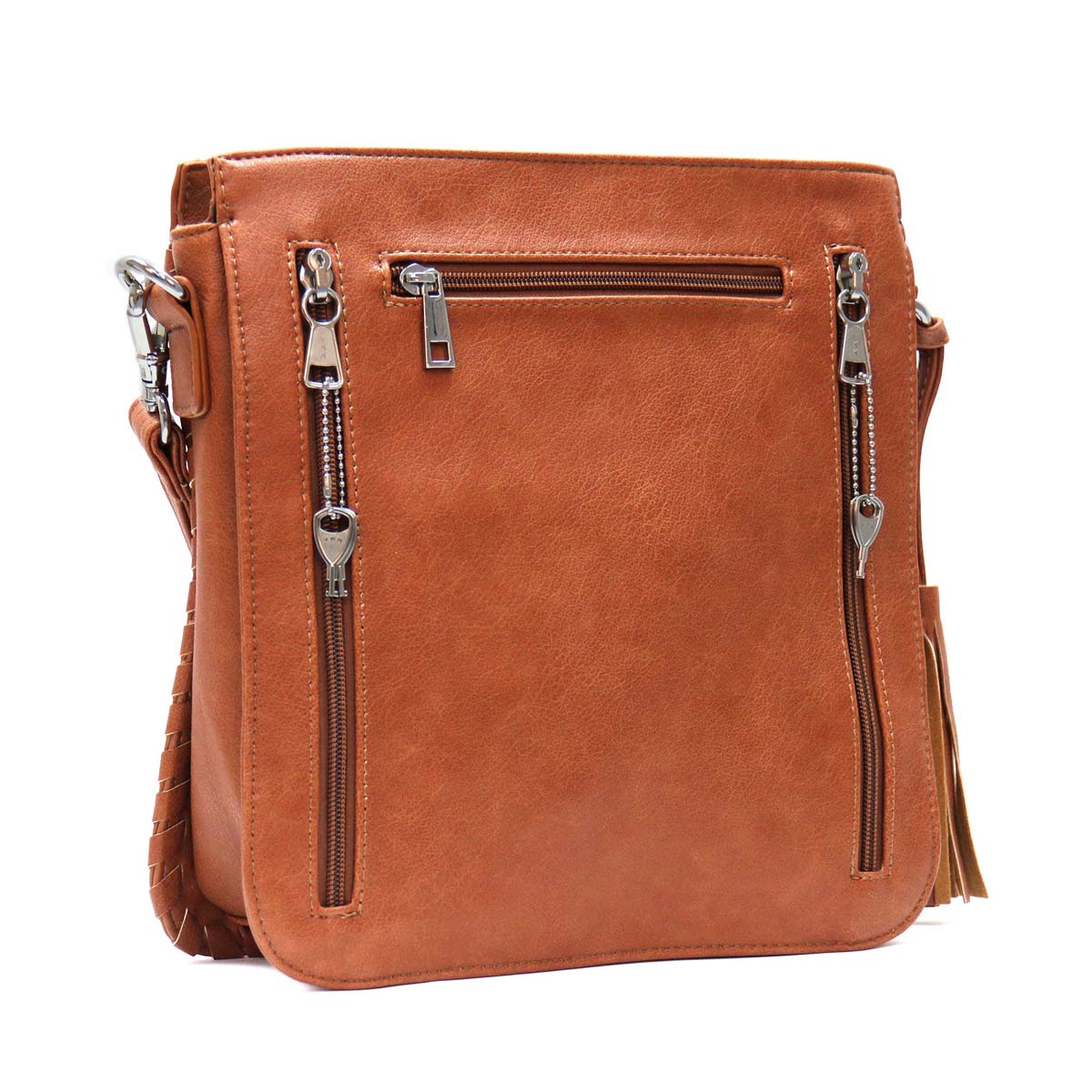 Hot Leathers PUA1178 Women's Brown Hand-Crafted Laced Concealment Purse - Image 2