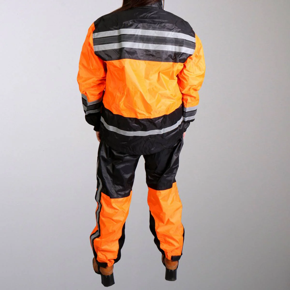 Hot Leathers RGU1004 Orange and Black Unisex Waterproof Rain Suit - Image 4