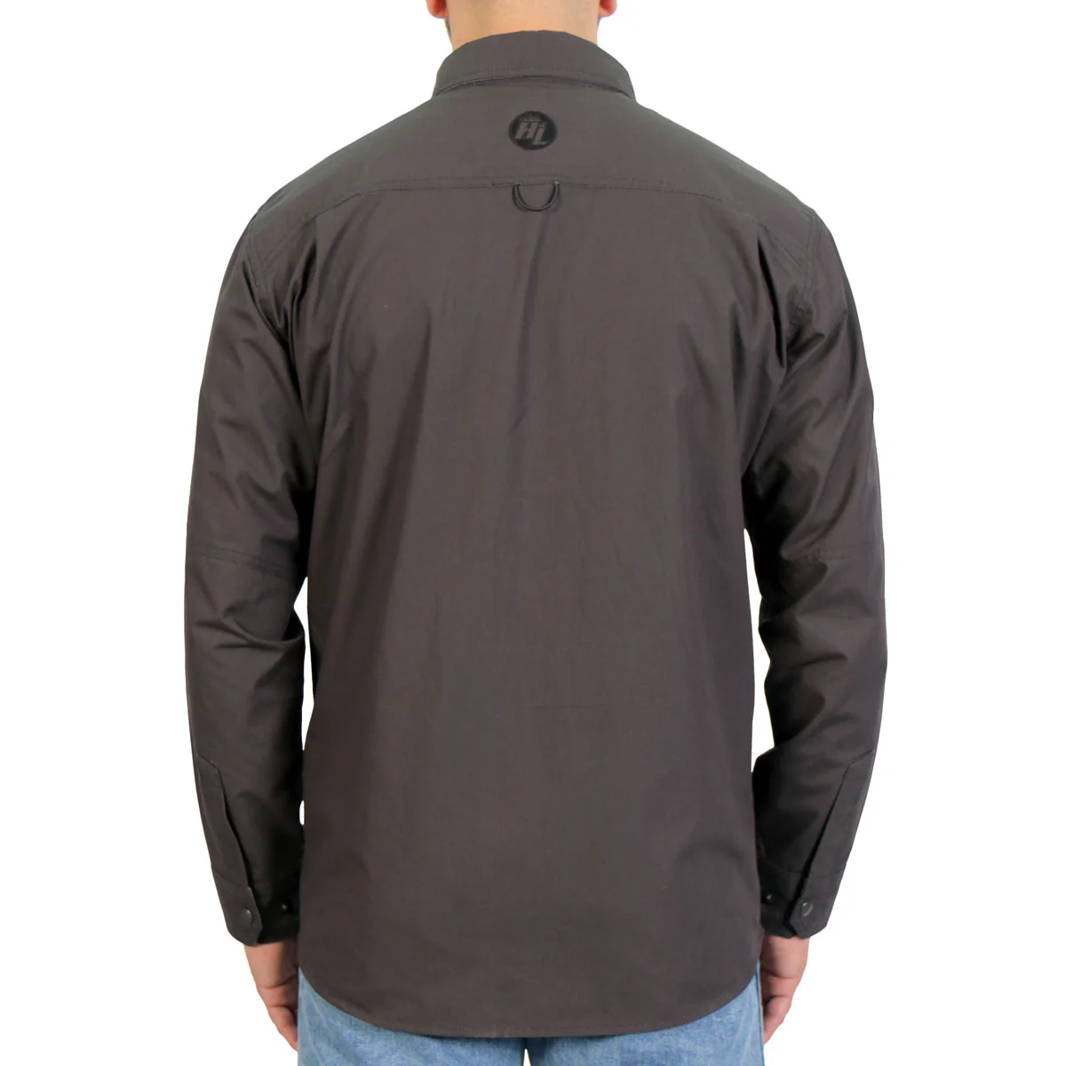 Hot Leathers RSM1001 Men's Black Performance Long Sleeve Riding Shirt - Image 2