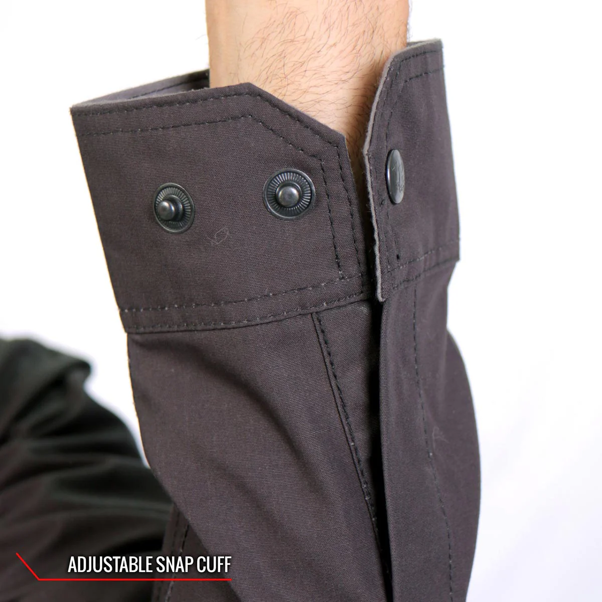 Hot Leathers RSM1001 Men's Black Performance Long Sleeve Riding Shirt - Image 7