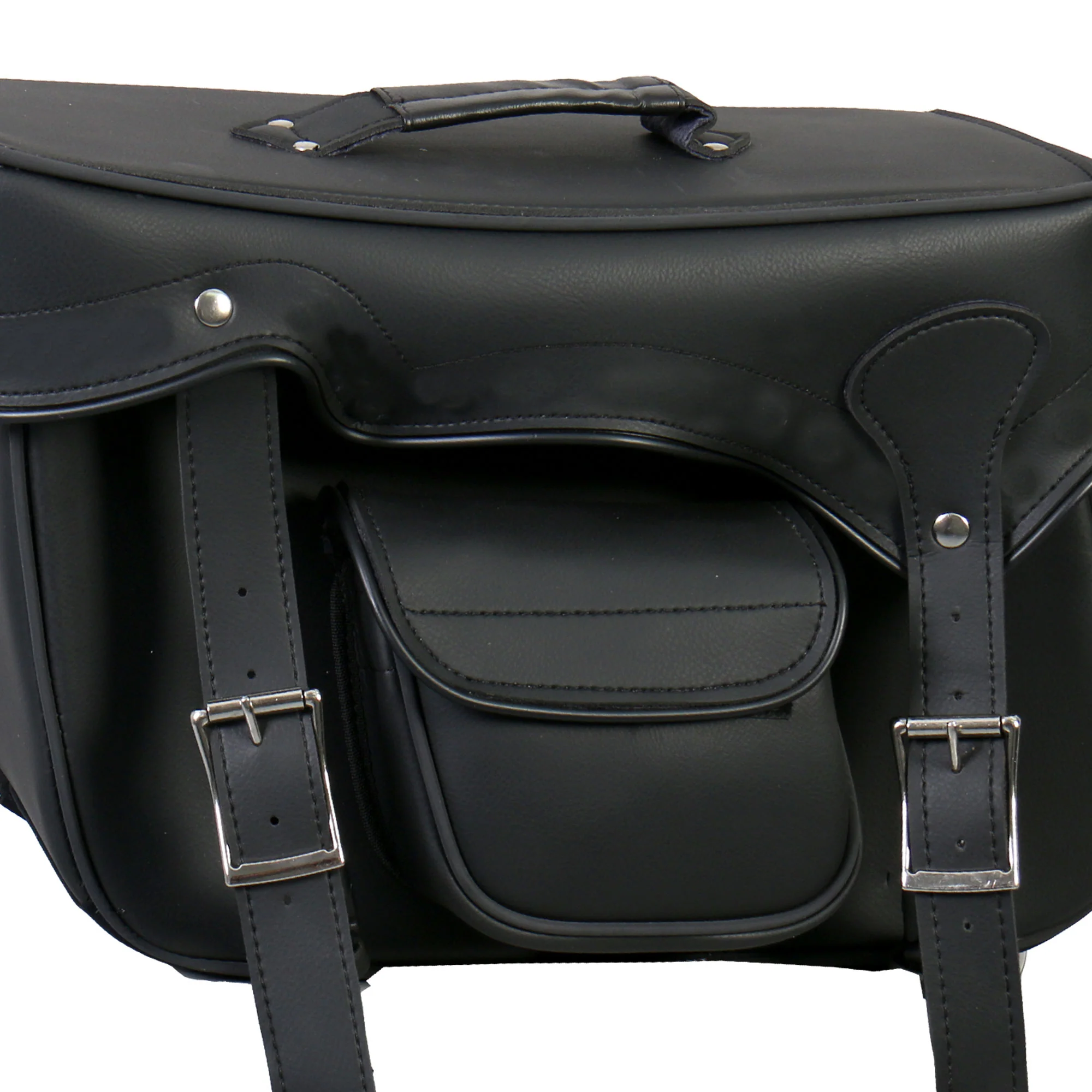 Hot Leathers SDA1005 Extra Large Saddlebags with Concealed Carry Pocket and Reflective Piping 20X11X7 - Image 2