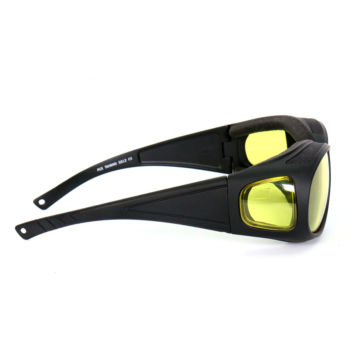 Hot Leathers SGF1075 Yellow Foam Padded Defender Glasses - Image 3