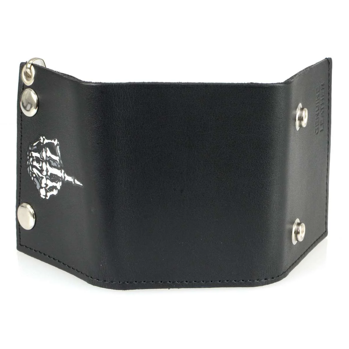 Hot Leathers Skeleton Finger Trifold Wallet WLB1022 - Image 5