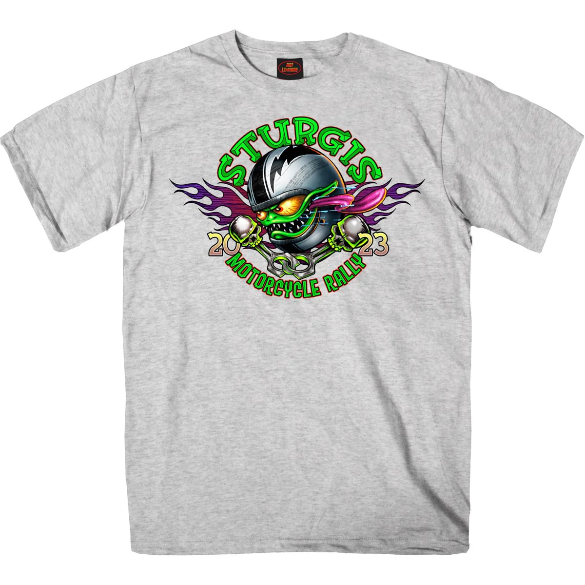 Hot Leathers SPB1080 Men’s Ash Sturgis 2023 Bobber Monster Short Sleeve T-Shirt - Image 3