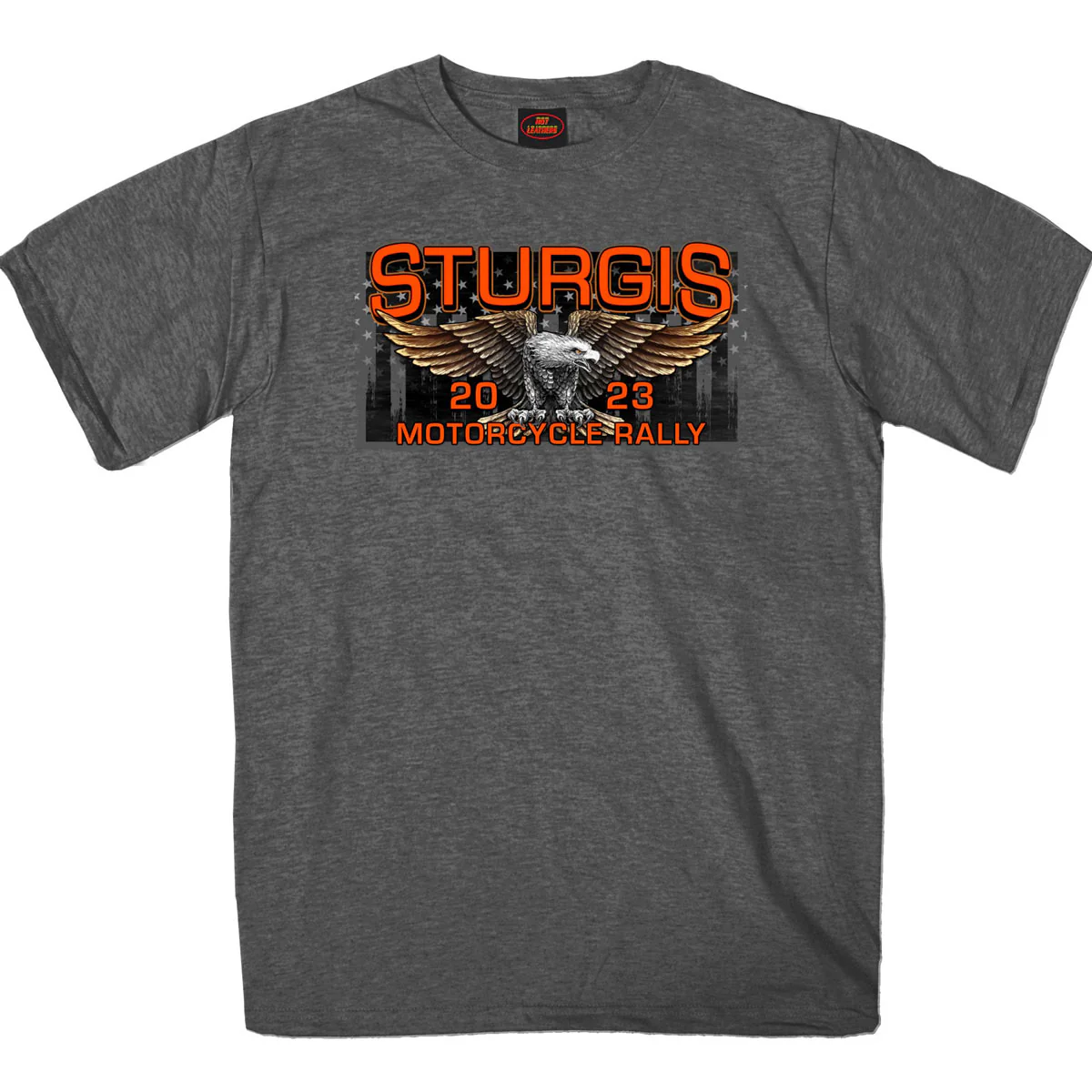 Hot Leathers SPB1085 Men’s Heather Gray Sturgis 2023 Main Street T-Shirt - Image 3