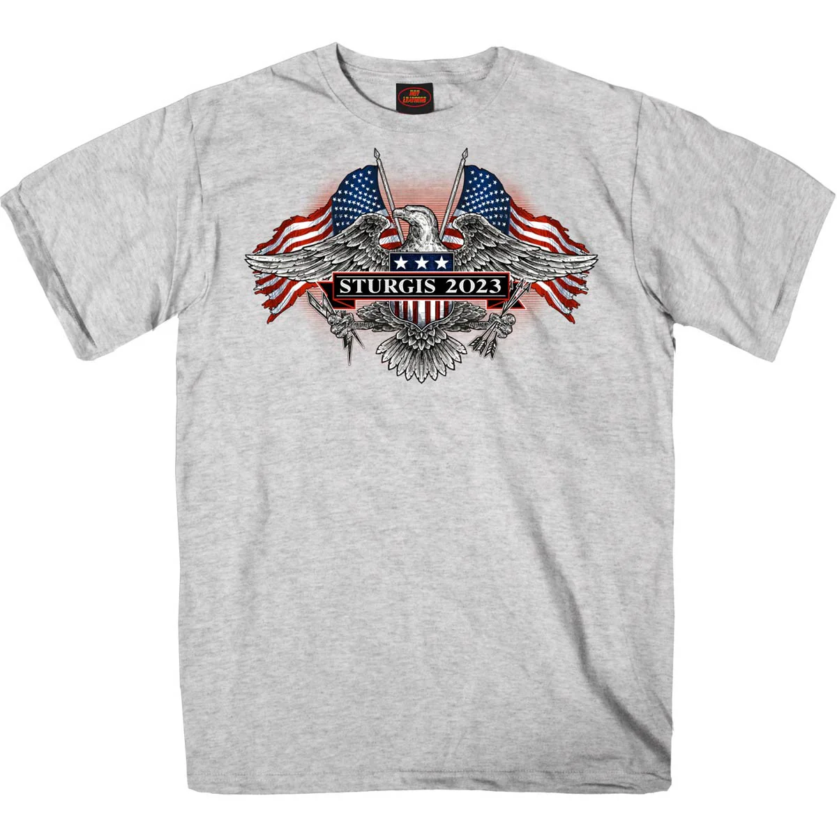 Hot Leathers SPB1106 Men’s 2023 Sturgis Vintage Patriot Ash T-Shirt - Image 3