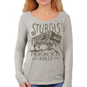 Hot Leathers SPL3839 Women's 2023 Sturgis Buffalo Symbol Long Sleeve Shirt - Image 3
