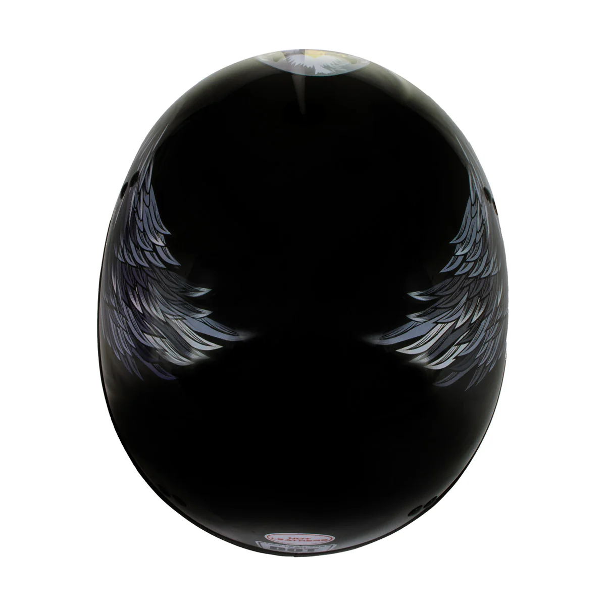 Hot Leathers HLT68 Eagle Black Advanced DOT Approved Motorcycle Skull Cap Half Helmet Biker - Image 6