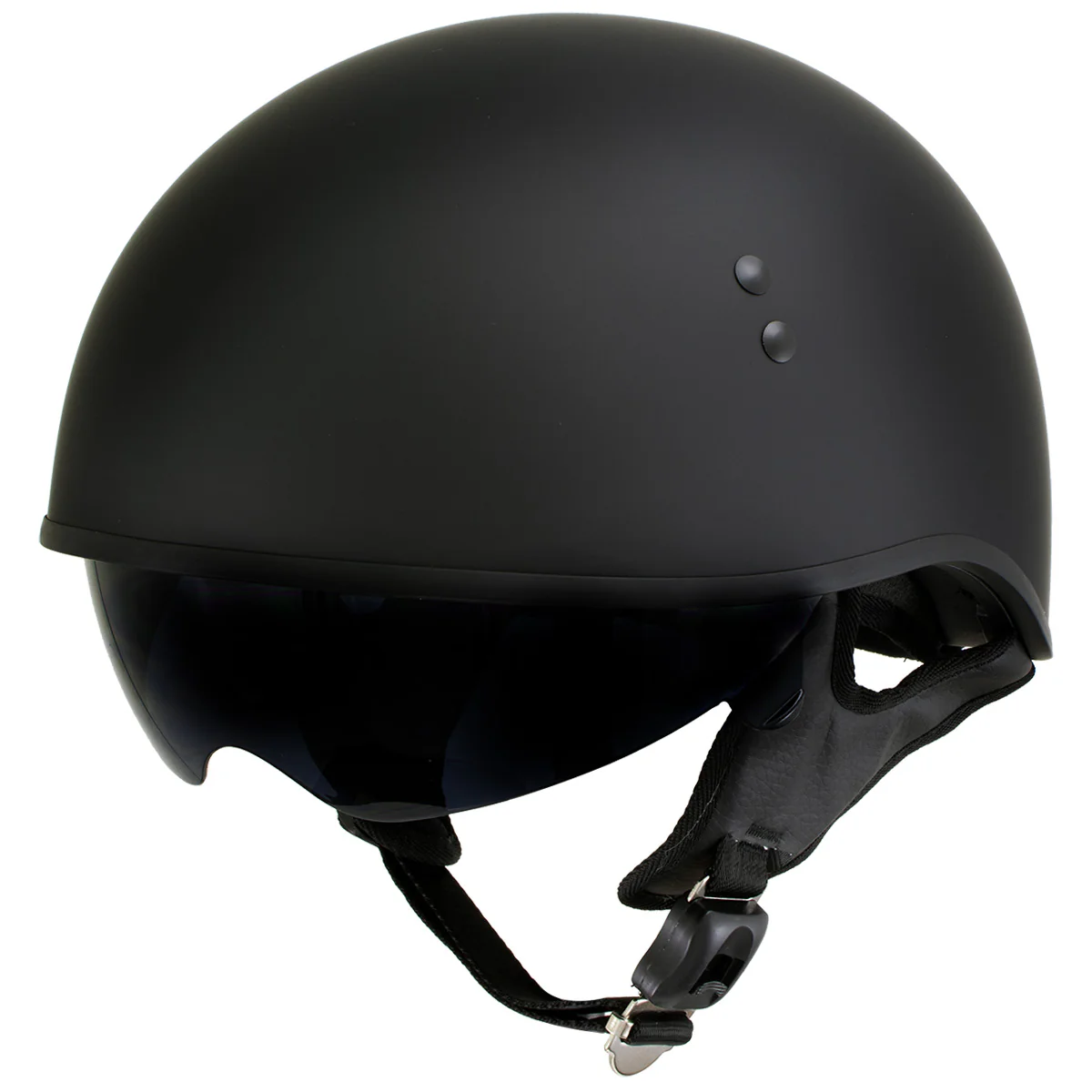 Hot Leathers T72 'Black Widow' Flat Black DOT Half Helmet for Men and Women w/ MP7922FMSET Heated Balaclava Bundle - Image 4