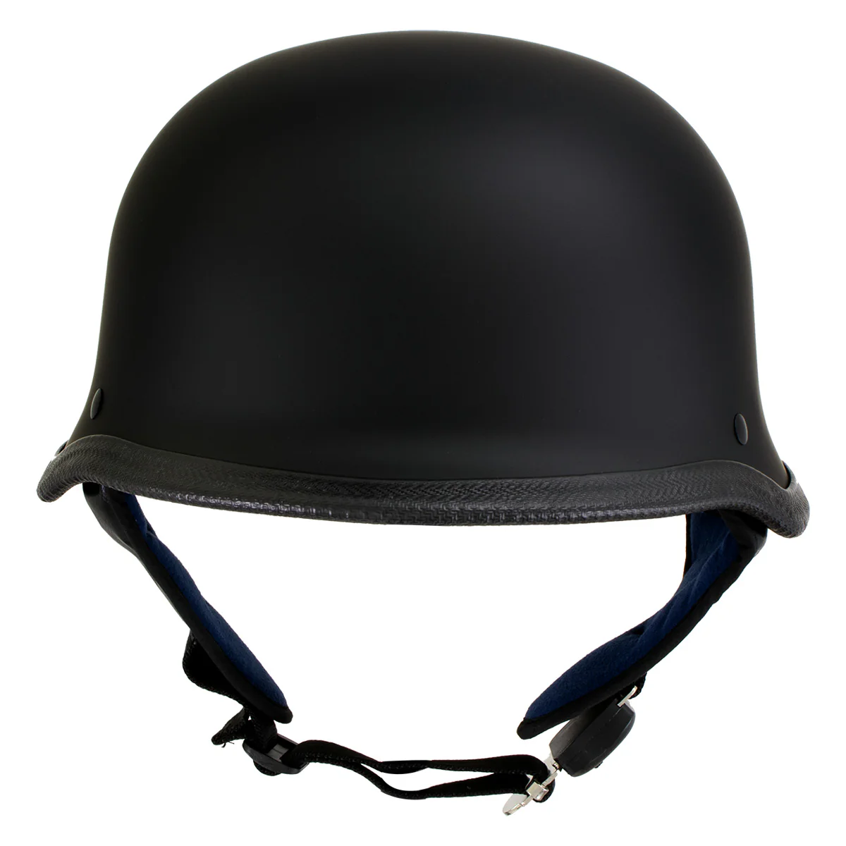 Hot Leathers Flat Black The Hanz German Style Vintage Motorcycle Half Helmet HLT75 - Image 9