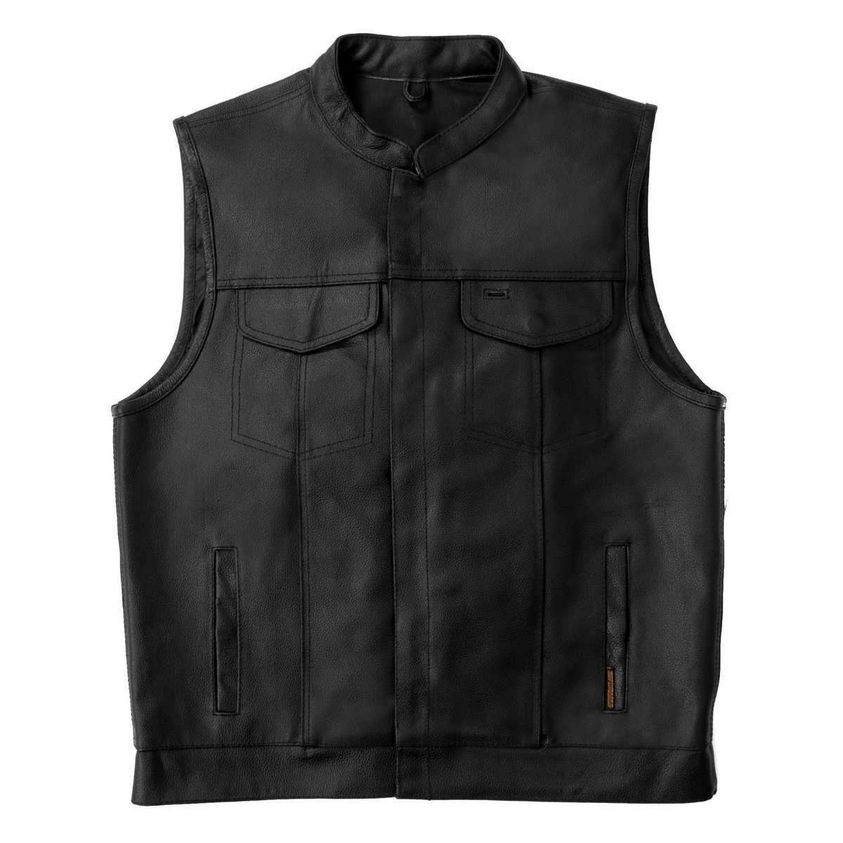 Hot Leathers VSM1039 Men's Black 'Conceal and Carry' Club Leather Vest - Image 10