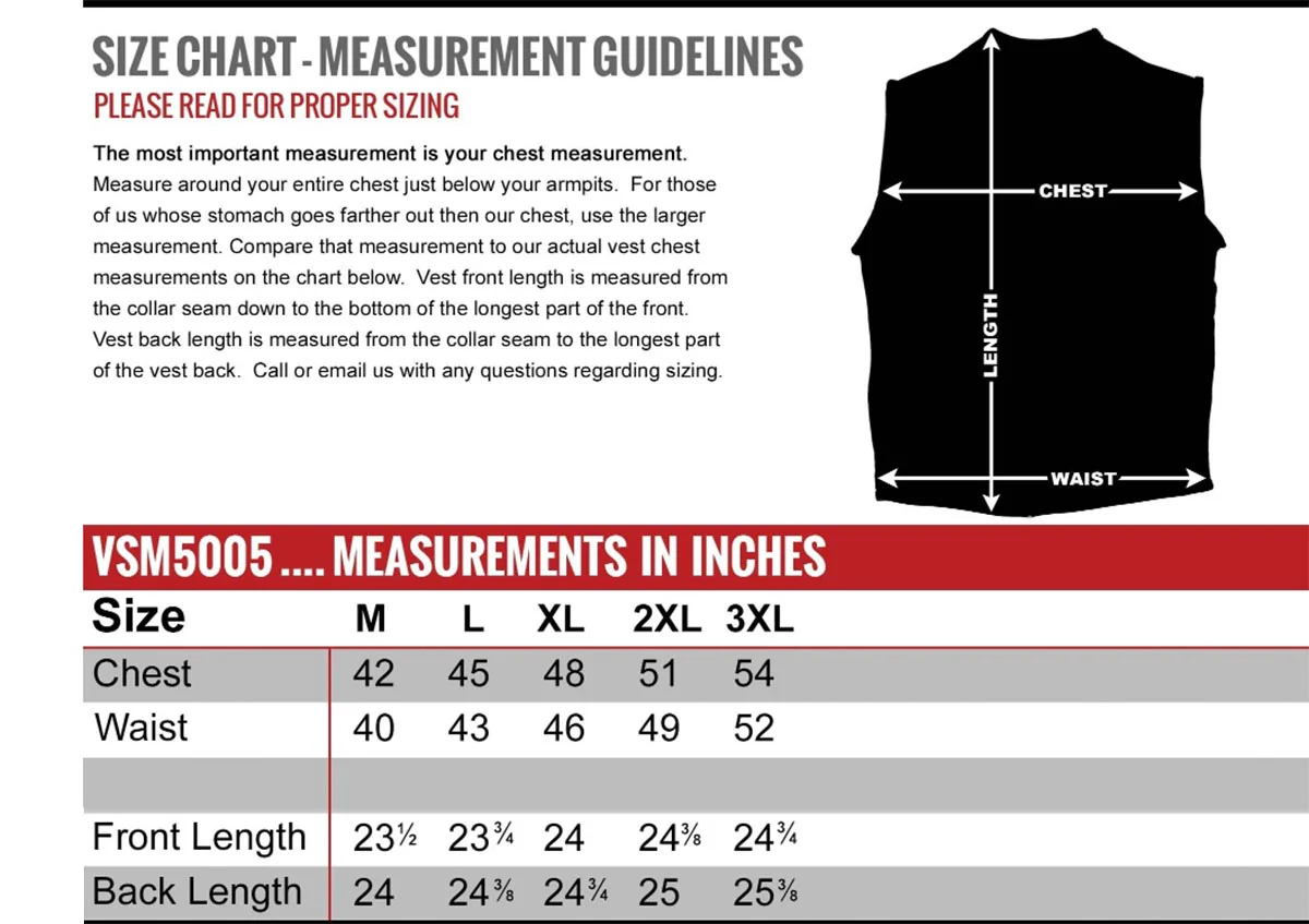 Hot Leathers VSM1039 Men's Black 'Conceal and Carry' Club Leather Vest - Image 9