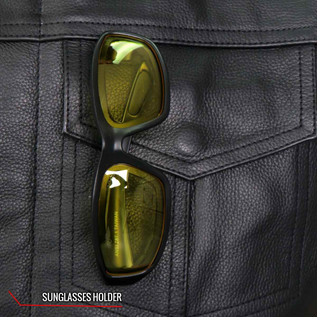 Hot Leathers VSM1051 Men's Black Celtic Cross Conceal and Carry Leather Vest - Image 10