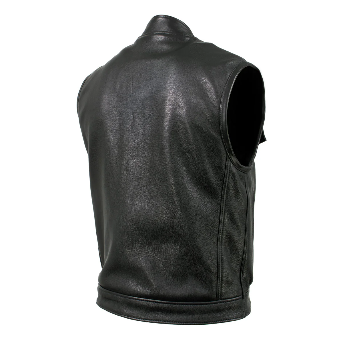 Hot Leathers VSM5004 USA Made Men's 'Chaos' Black Premium Dual Closure Leather Vest - Image 11
