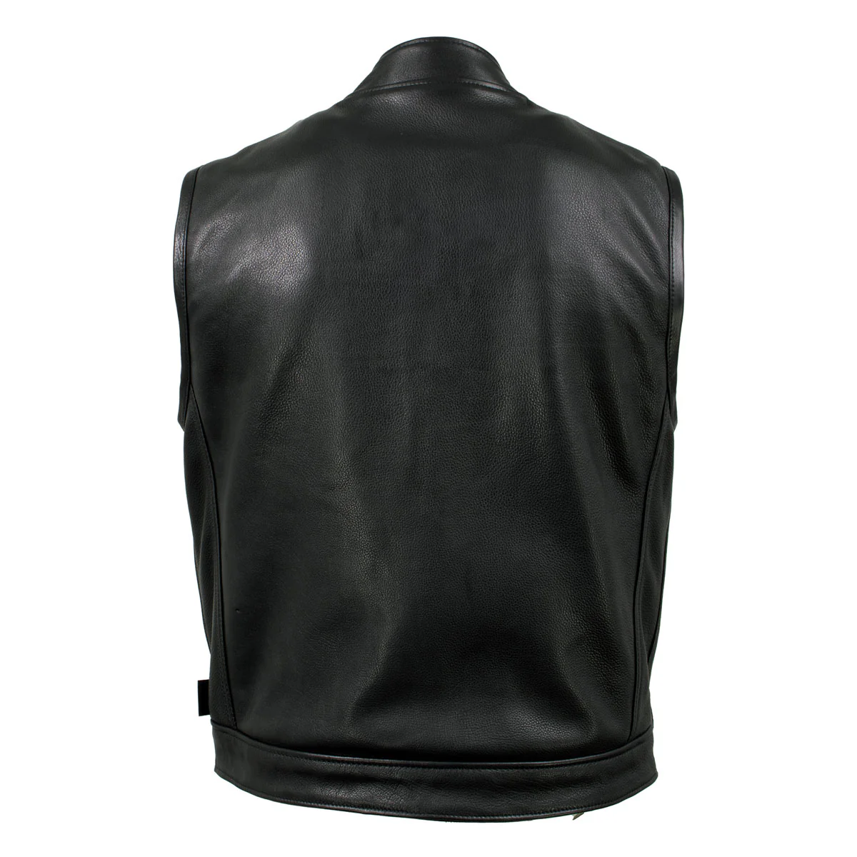 Hot Leathers VSM5004 USA Made Men's 'Chaos' Black Premium Dual Closure Leather Vest - Image 8
