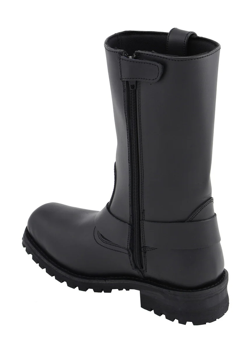 M-Boss Apparel BOS49001 Men's Classic 12-inch Black Harness Leather Motorcycle Boots - Image 4