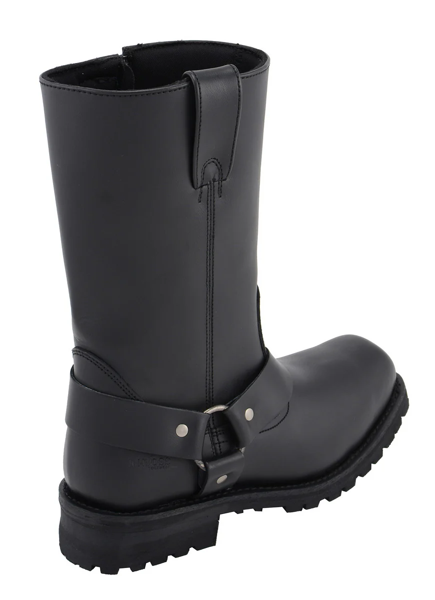 M-Boss Apparel BOS49001 Men's Classic 12-inch Black Harness Leather Motorcycle Boots - Image 5