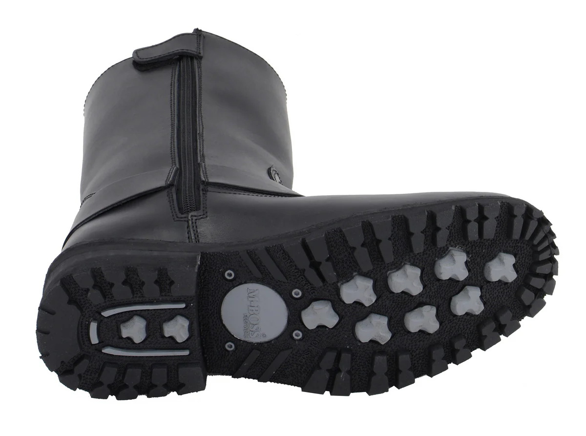 M-Boss Apparel BOS49001 Men's Classic 12-inch Black Harness Leather Motorcycle Boots - Image 7