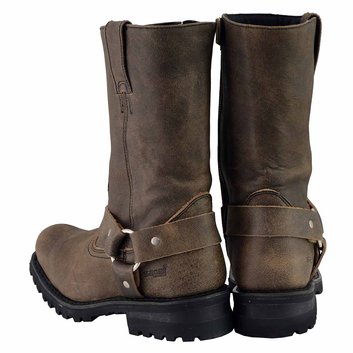 M Boss Apparel BOS49002 Men’s 11-inch Classic Distressed Brown Harness Square Toe Boots - Image 10