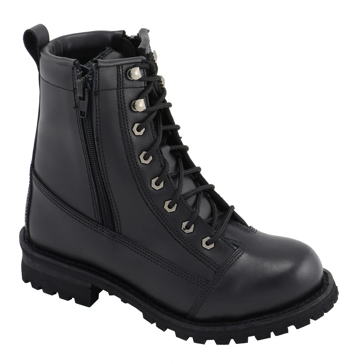 M Boss Motorcycle Apparel BOS49005 Men's 8 Inch Black Accelerator Leather Motorcycle Boots - Image 2