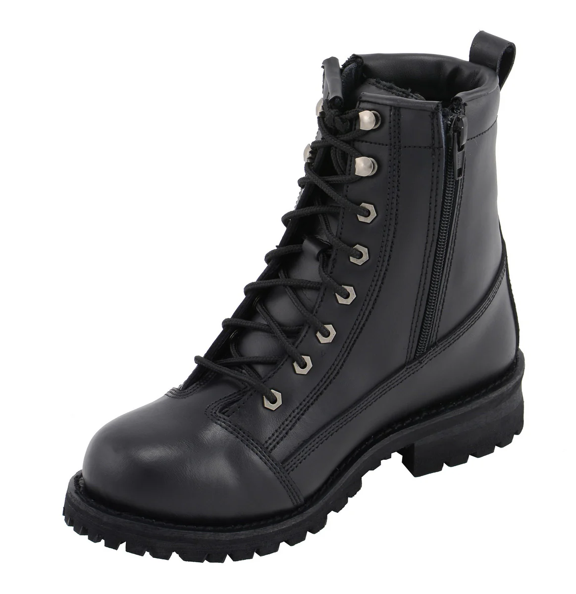 M Boss Motorcycle Apparel BOS49005 Men's 8 Inch Black Accelerator Leather Motorcycle Boots - Image 3