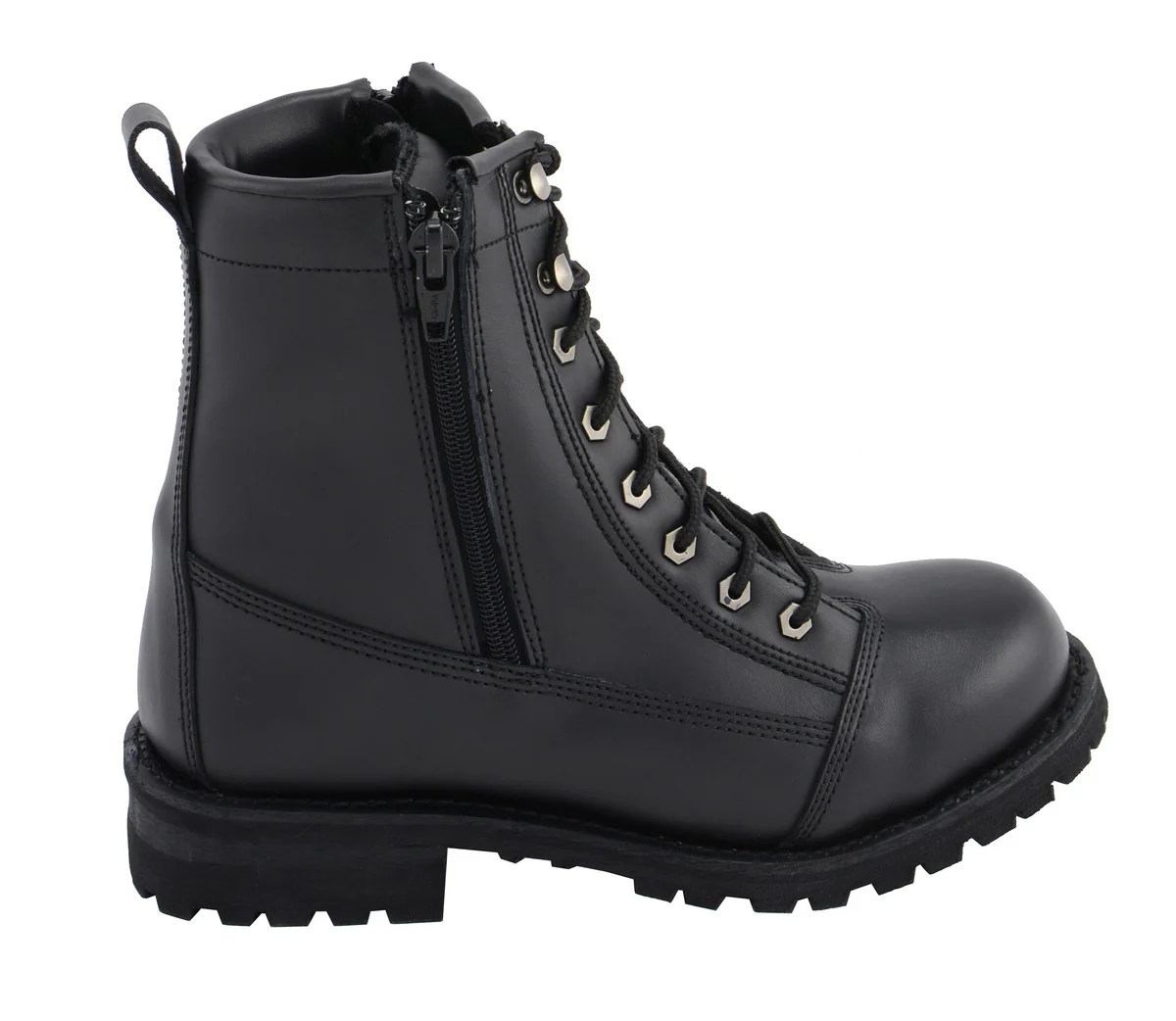 M Boss Motorcycle Apparel BOS49005 Men's 8 Inch Black Accelerator Leather Motorcycle Boots - Image 5