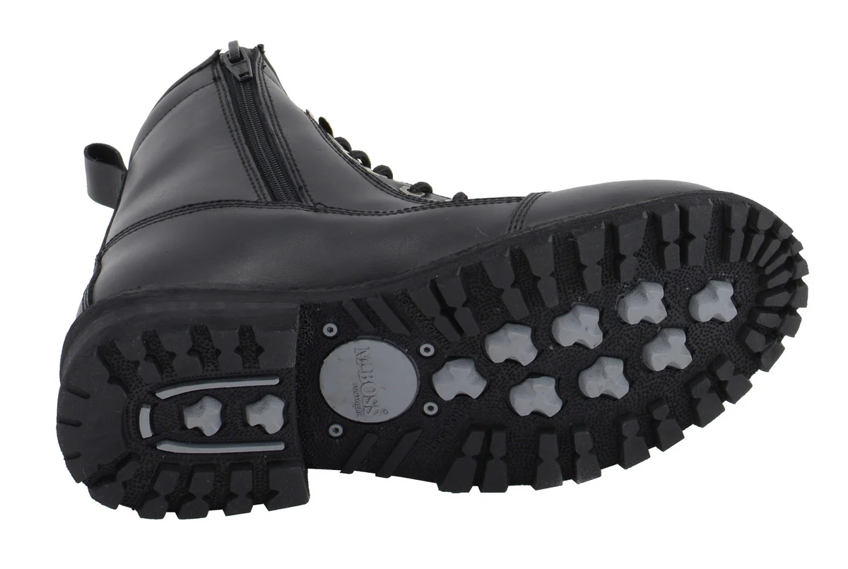 M Boss Motorcycle Apparel BOS49005 Men's 8 Inch Black Accelerator Leather Motorcycle Boots - Image 6
