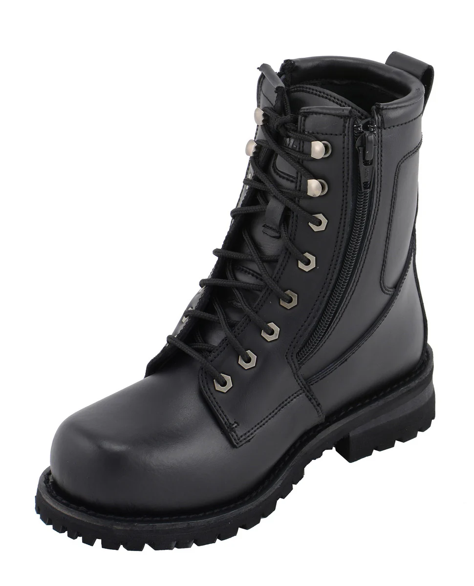 M Boss Motorcycle Apparel BOS49006 Men's 9 Inch Black Trooper Leather Motorcycle Boots - Image 3