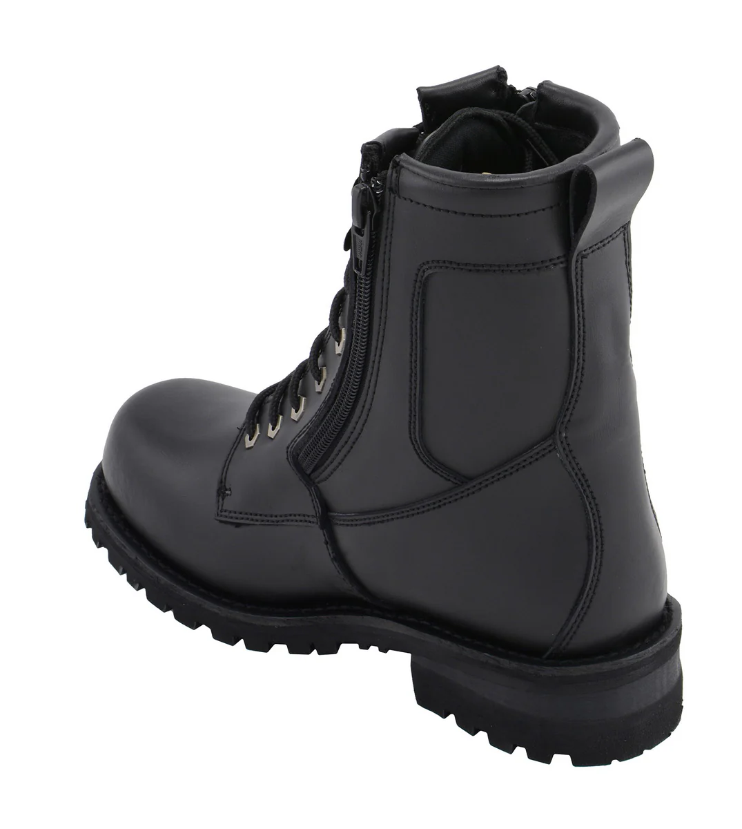 M Boss Motorcycle Apparel BOS49006 Men's 9 Inch Black Trooper Leather Motorcycle Boots - Image 4