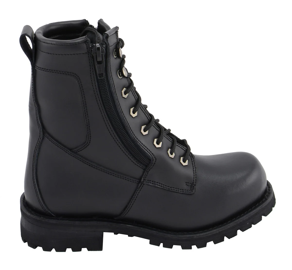 M Boss Motorcycle Apparel BOS49006 Men's 9 Inch Black Trooper Leather Motorcycle Boots - Image 5