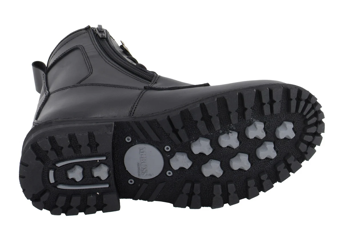 M Boss Motorcycle Apparel BOS49006 Men's 9 Inch Black Trooper Leather Motorcycle Boots - Image 6
